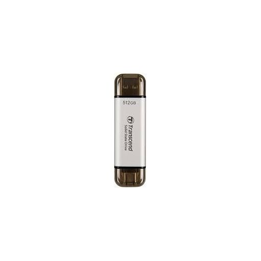 Transcend ESD310 - 512GB SSD - Portable External - USB 3.2 Gen 2x1 (USB-C Connector) - Silver