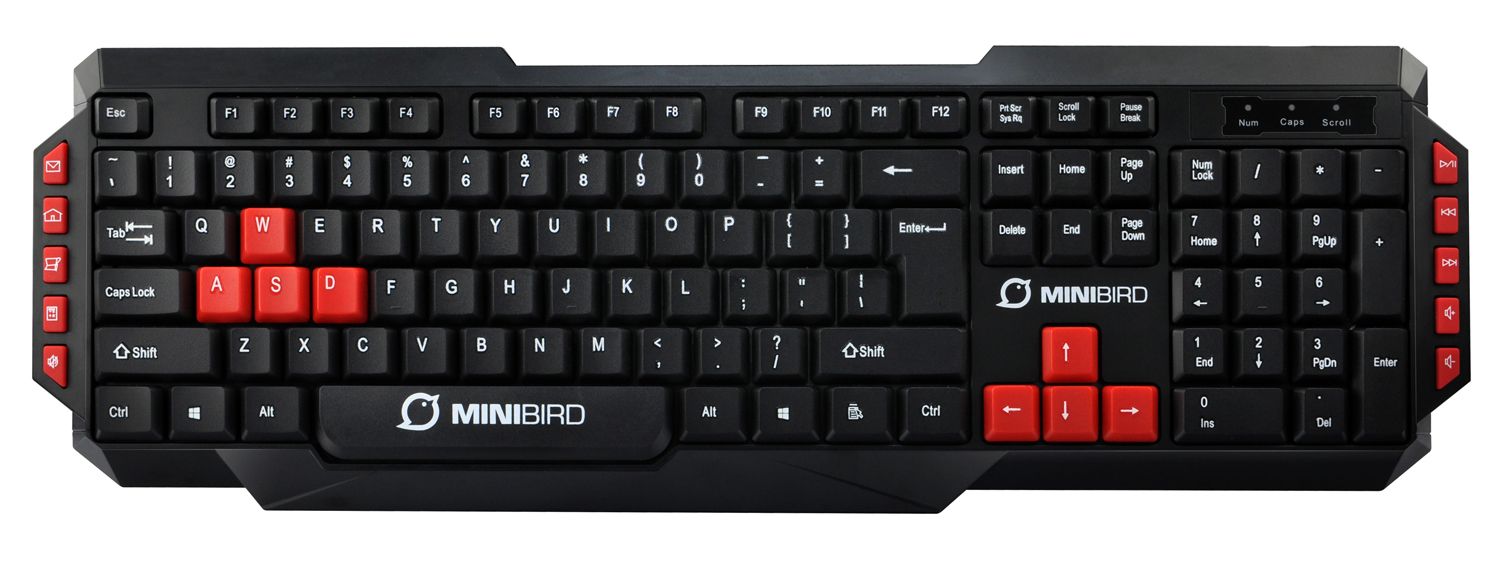 Teclado cableado Minibird Gonolek Qwertz CH