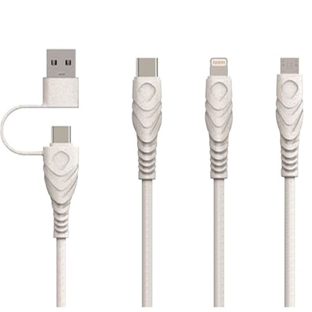 Muvit 3-in-1 Lightning, Micro USB & Type C Cable