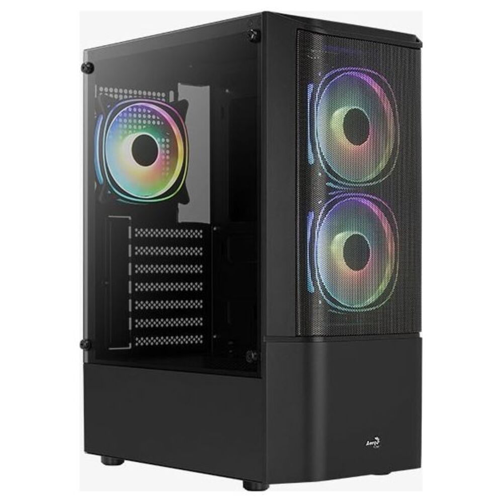 AeroCool Quantum Mesh V3 Window ATX/Micro-ATX/Mini-ITX Case - Black - RGB LED with Window