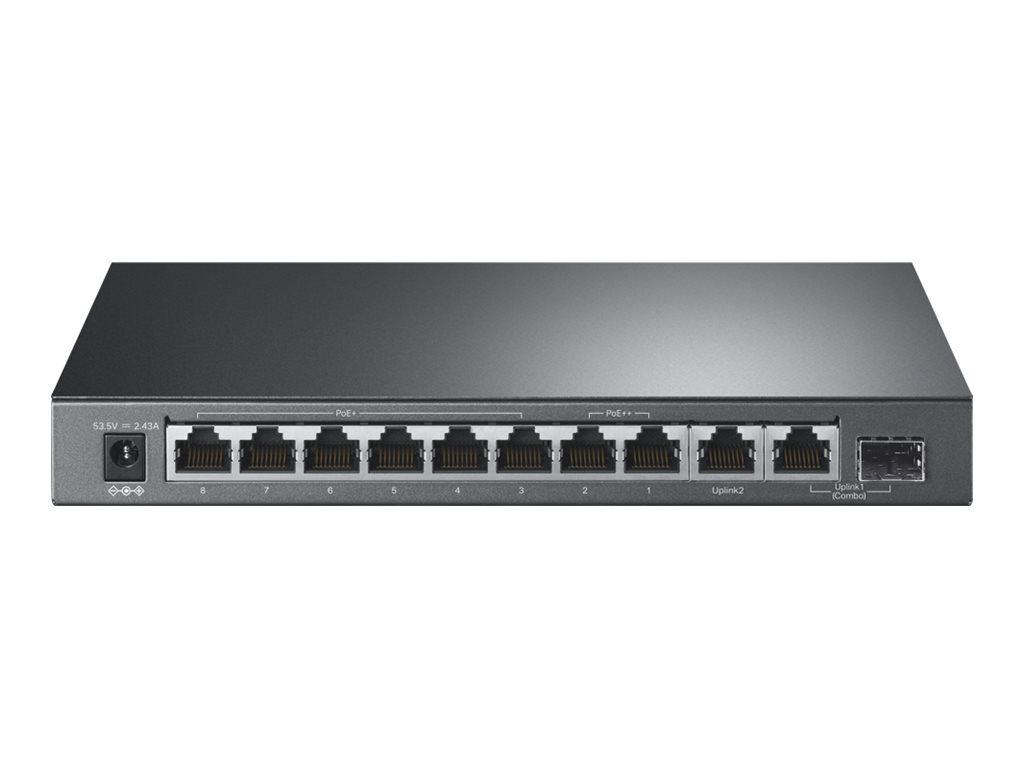 TP-Link TL-SG1210PP V1 - Switch - Unmanaged - 2 x 10/100/1000 (PoE++) + 6 x 10/100/1000 (PoE+) + 1 x Combo Gigabit SFP/RJ-45 (Uplink) + 1 x 10/100/1000 (Uplink)