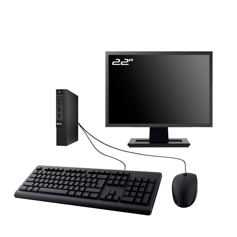 Dell Optiplex 9020 Micro 22" Screen PC - Intel i5, 16GB RAM, 480GB SSD, Windows 10