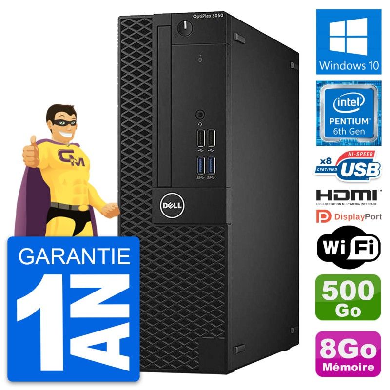 Dell OptiPlex 3050 SFF - Intel Core i3-9100, 8GB RAM, 500GB HDD, HDMI, WiFi, Windows 10