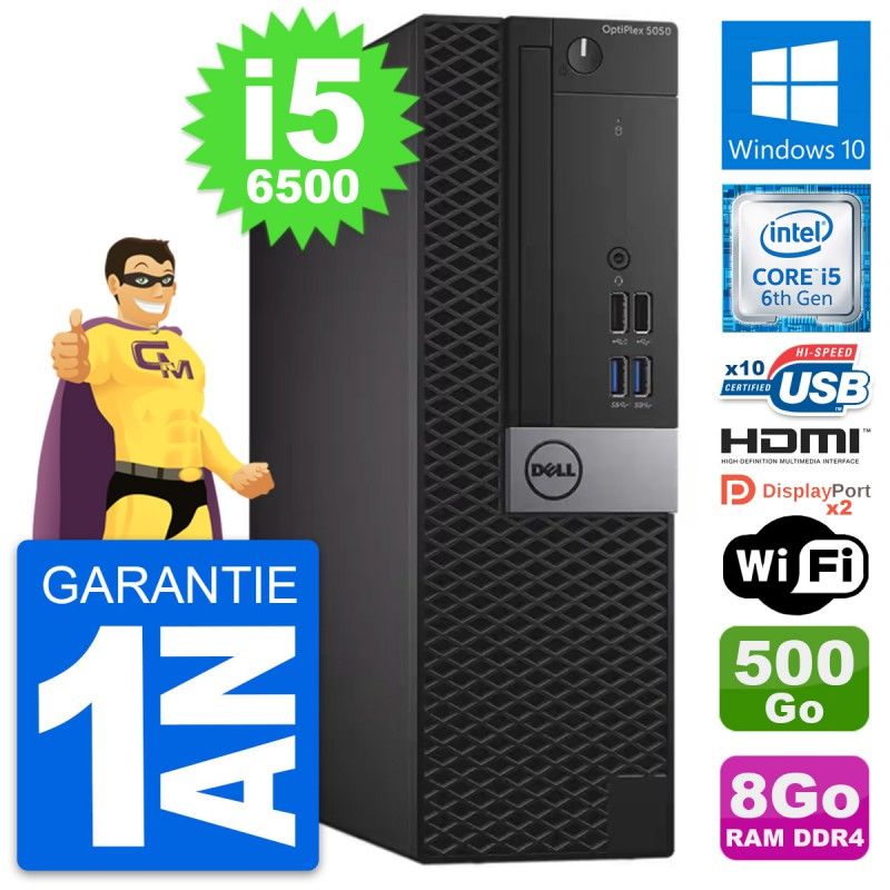 Dell OptiPlex 5050 SFF Core i5-6500 8GB RAM 500GB HDD HDMI Windows 10 Wi-Fi