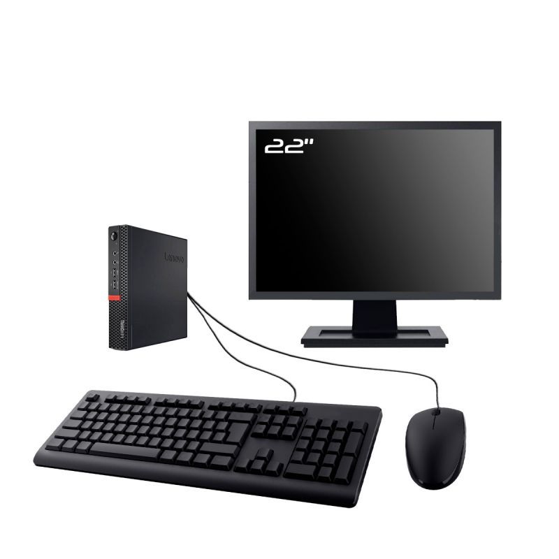 Lenovo M910q Tiny Computer - 22" Screen, Intel Core i4400T, 32GB RAM, 2TB SSD, Windows 11