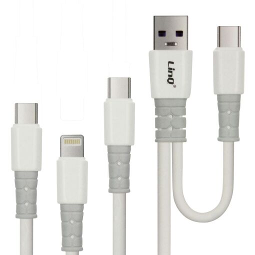 LinQ USB-A to USB-C, Lightning, and Micro-USB Cable - 1.2m