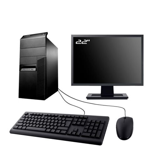 PC de sobremesa Lenovo M93p - Pantalla de 22', Intel i7-4770, 16GB de RAM, 2TB SSD, Windows 11