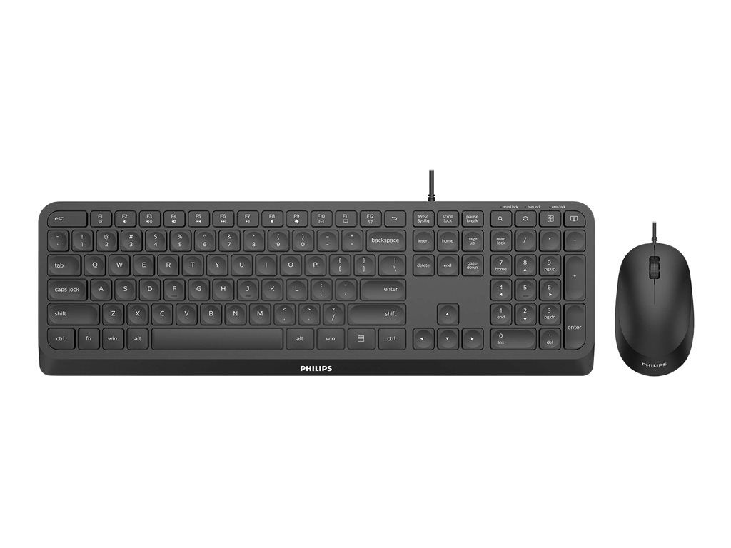 Philips 2000 Series SPT6207B USB Keyboard and Mouse Set