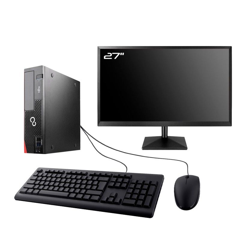 Fujitsu D556 DT Gaming Monitor 27" RTX 3050 i5-6500 16GB RAM 1TB SSD Win11 WiFi