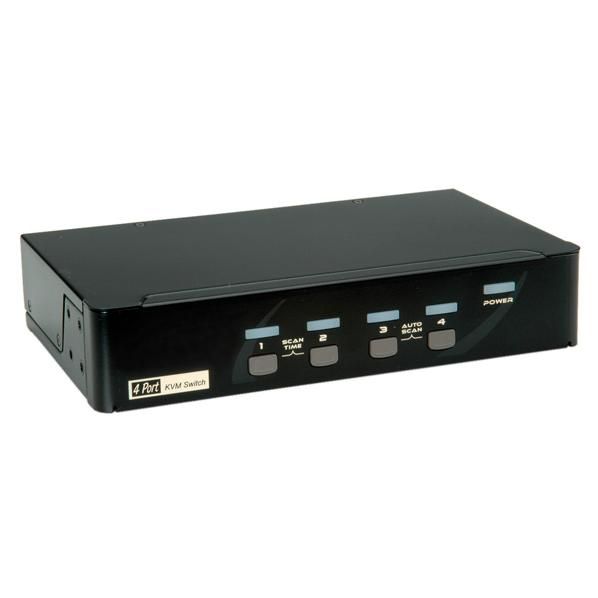 Roline Switch KVM, USB, DisplayPort, 1 User - 4 PCs