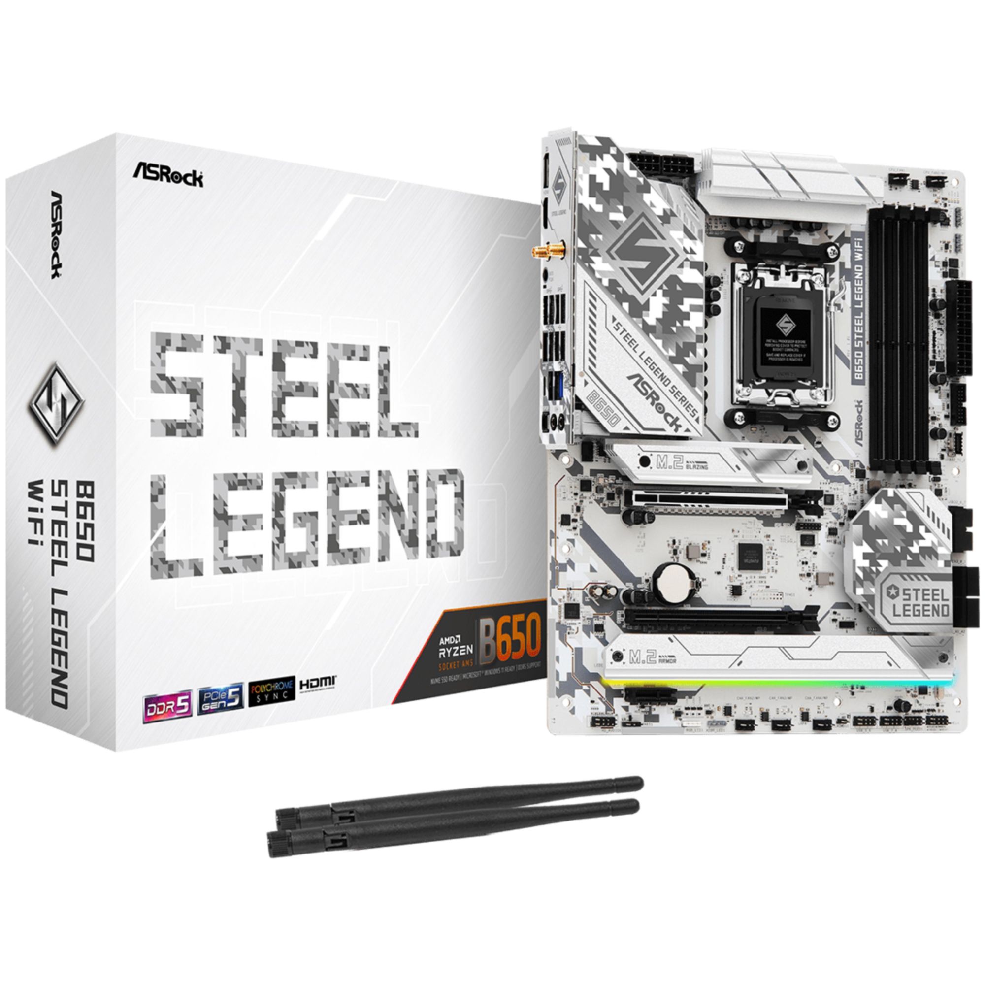 ASRock B650 Steel Legend WiFi - AMD B650 Motherboard with AM5 Socket