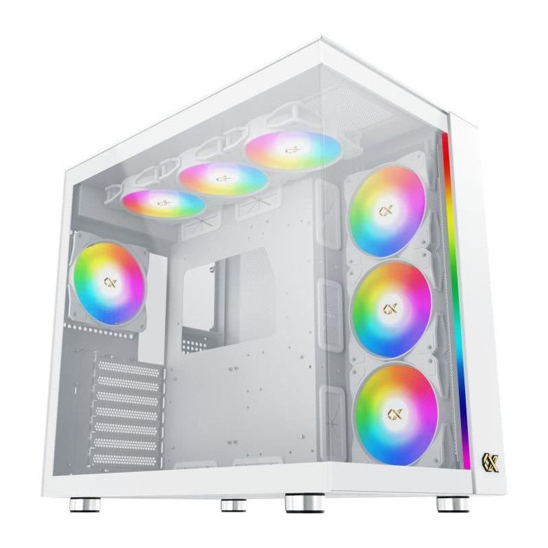 Xigmatek Aqua Ultra Air RGB Mid-Tower E-ATX Case with Glass Panels - White