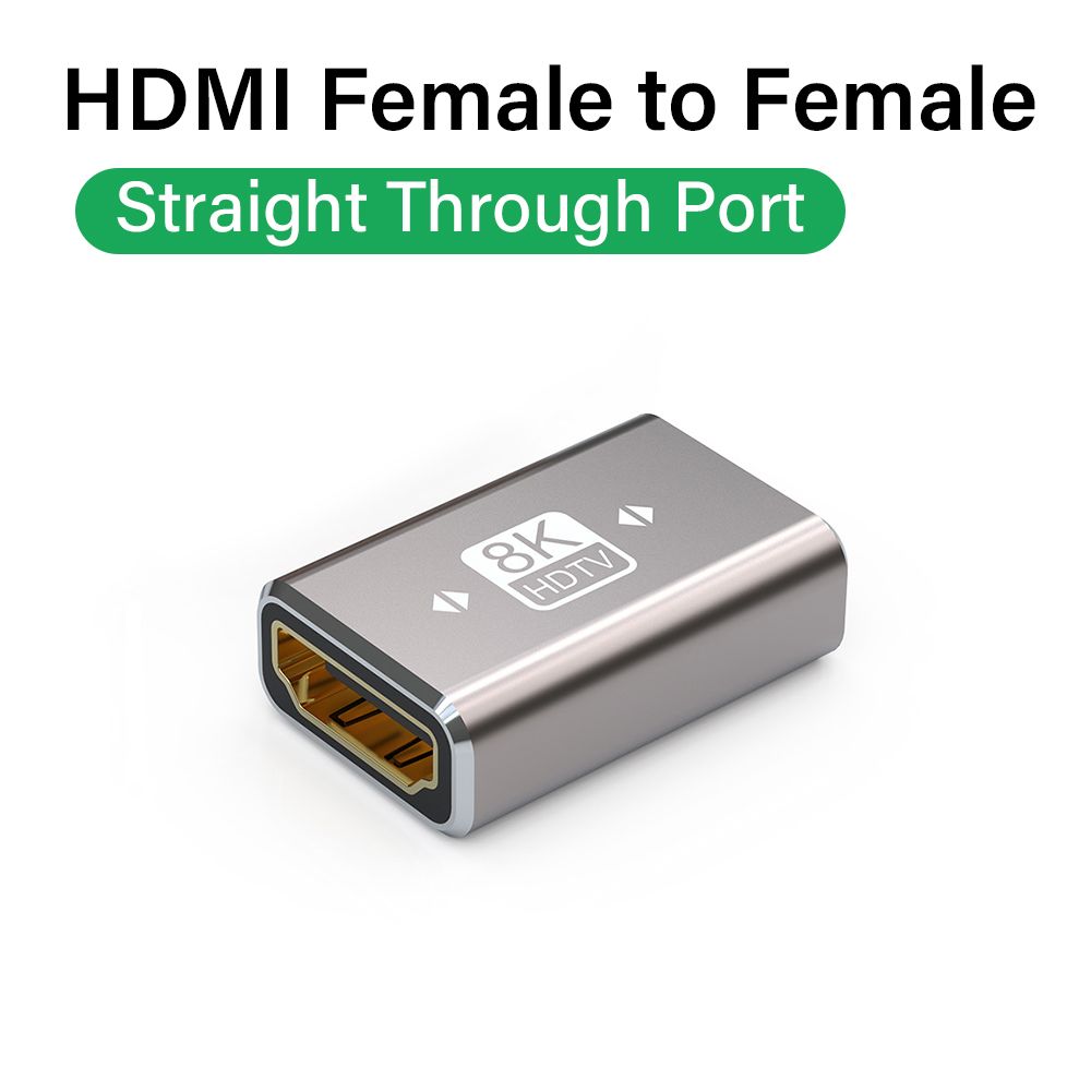Nipseyteko 2x HDMI 2.1 8K Adaptors, 90-Degree Right Angle Male to Female Connector, 4K/8K HDMI Extension for TV Stick, PS4/PS5, Xbox, PC, Laptop