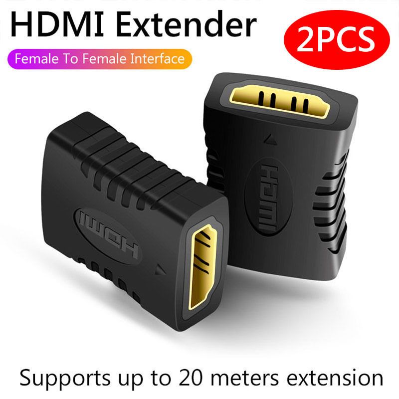Nipseyteko 0.5m HDMI Female to Female Extension Cable (2-Pack) 4K