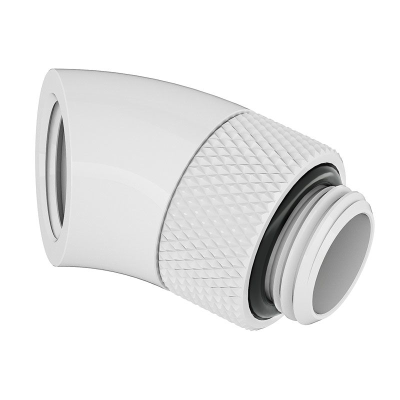 Barrow 45 Degree Adapter - 1/4 Inch AG to 1/4 Inch IG - Rotatable, White