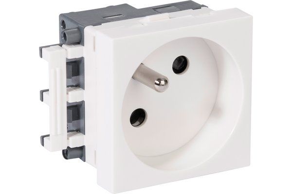 Rehau 220V AC Outlet, 45x45, White
