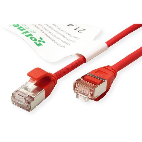 Roline Cat6a Network Cable, Red, 0.5m (U/FTP STP)