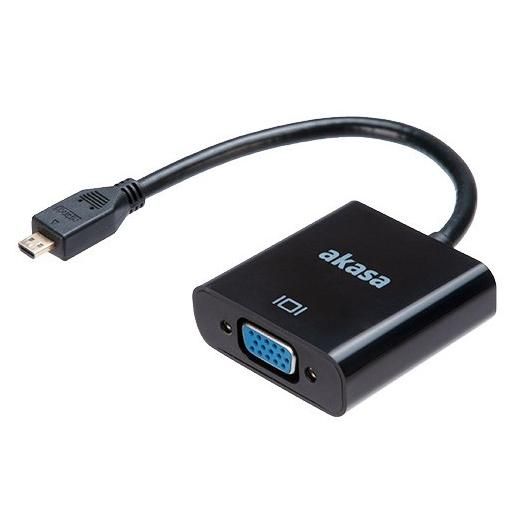Câble vidéo Akasa HDMI vers VGA 0,15 m Noir