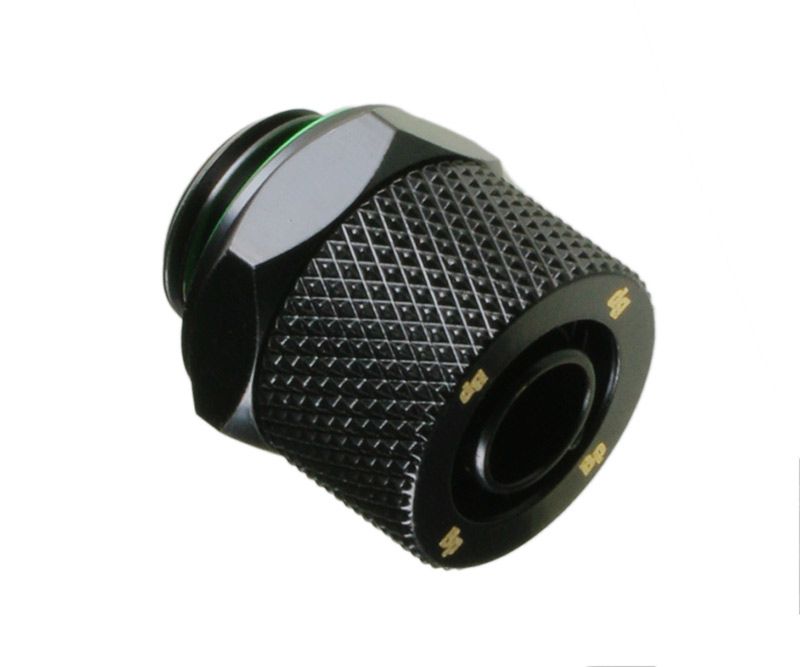 Bitspower Straight Connector, 1/4 inch AG to 11/8 mm, Matt Black