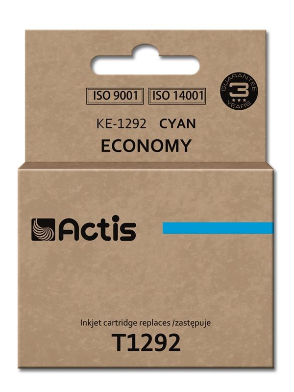 Actis Black Ink Cartridge (Epson T1291 Equivalent, 18ml)