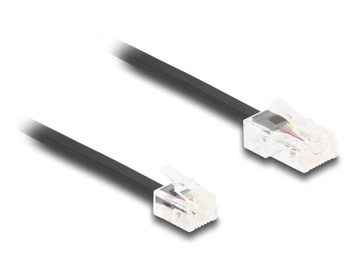 Delock 88038 Phone Cable 5m Black