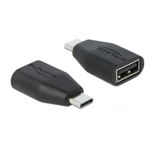 Delock USB-C to USB-A Adapter, Black