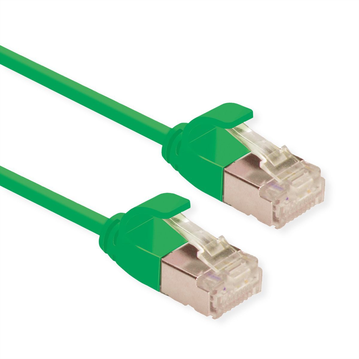 Roline Cat6a Network Cable, Green, 0.15m (U/FTP STP)