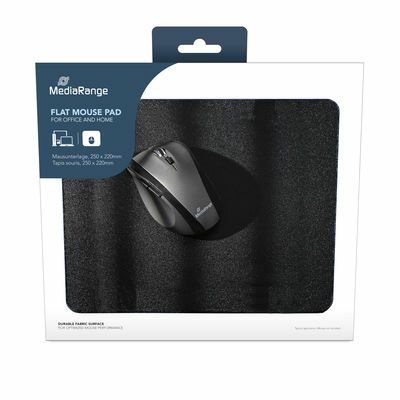 MediaRange Tapis de Souris, Noir (250x220mm)