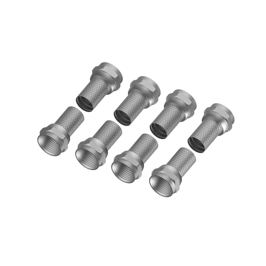 Hama Male F Connector, 7.0 mm, Screw, 8 Pieces