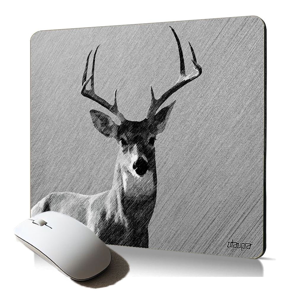 Utaupia Soft Deer Mousepad - Grey Forest Design