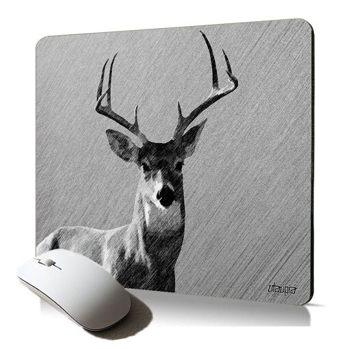 Utaupia Soft Deer Mousepad - Grey Forest Design