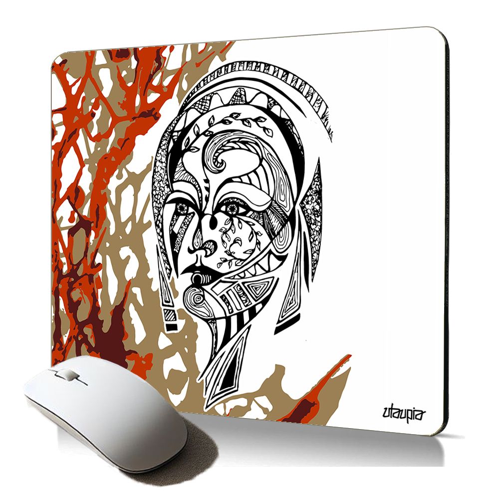 Utaupia Soft Mouse Pad with Aztec Flower Art