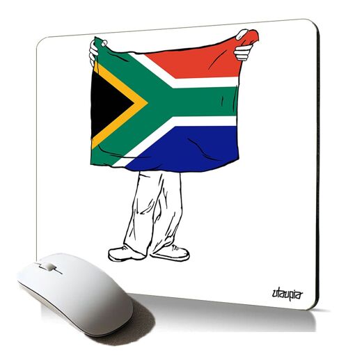 Utaupia Soft Mouse Pad - South African Rugby Flag Design