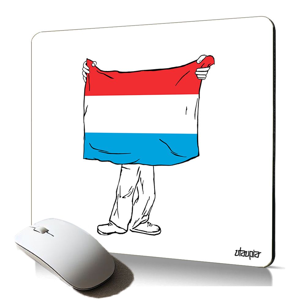 Utaupia Luxembourg Soft Mouse Pad - Anti-Slip, Esthetic Design, Football Theme