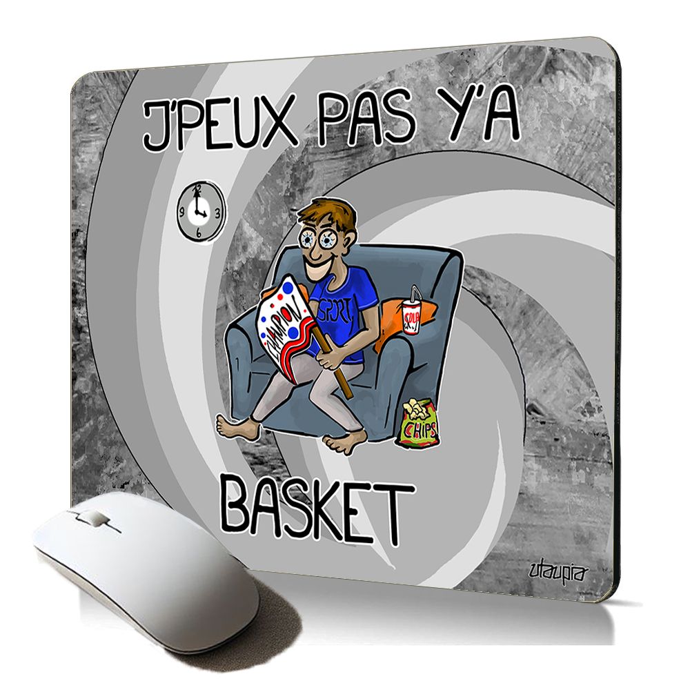 Tapis de souris souple Utaupia - Design 'Je ne peux pas' humoristique