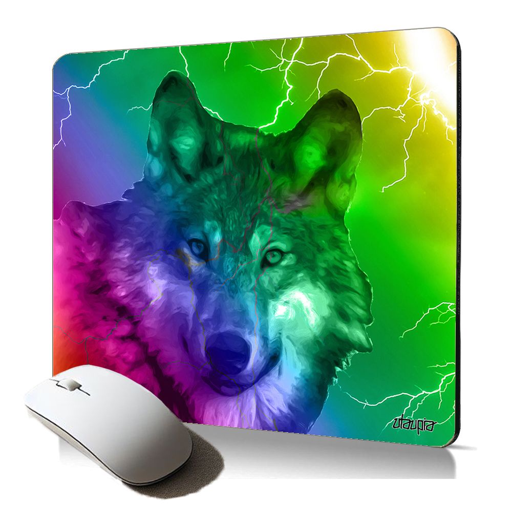 Alfombrilla de ratón suave diseño lobo alfa Utaupia