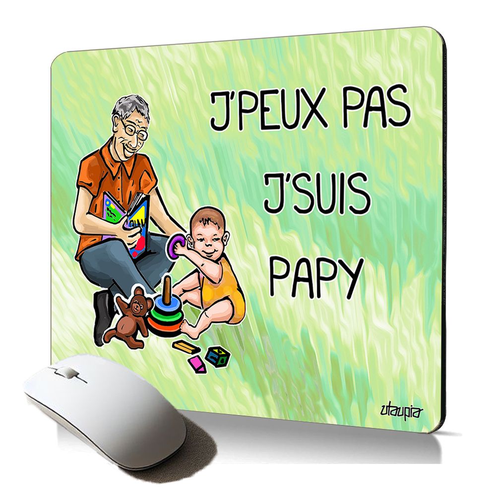 Almohadilla de ratón suave Utaupia - Diseño divertido de abuelito