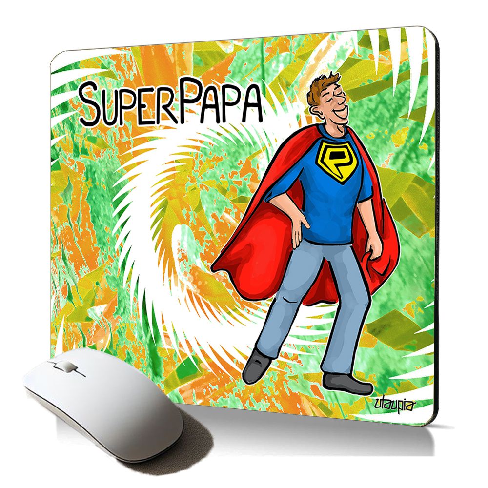 Utaupia Super Dad Comic Mousepad - Soft Flexible Mouse Rug