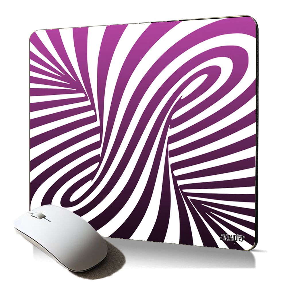 Utaupia Optic Illusion Soft Mousepad - 3D Effect, Anti-Slip, Pink
