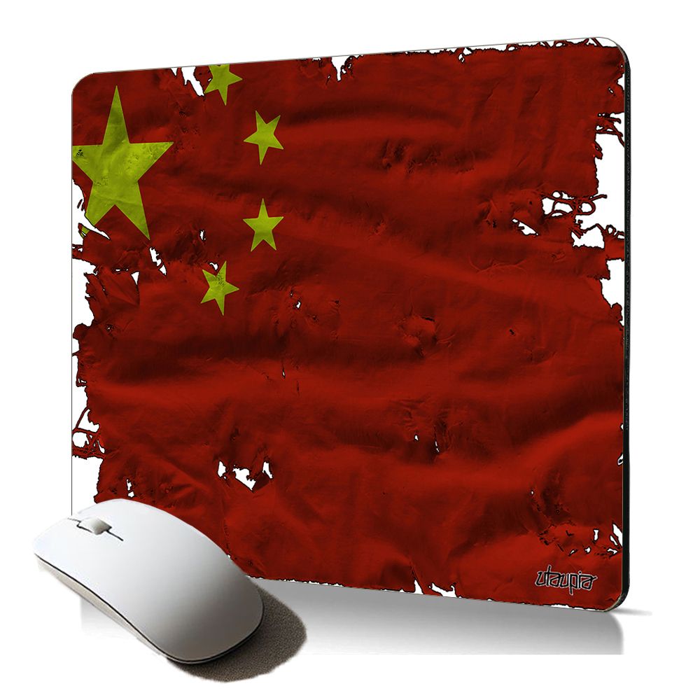 Utaupia Soft Mouse Pad - Chinese Flag Design