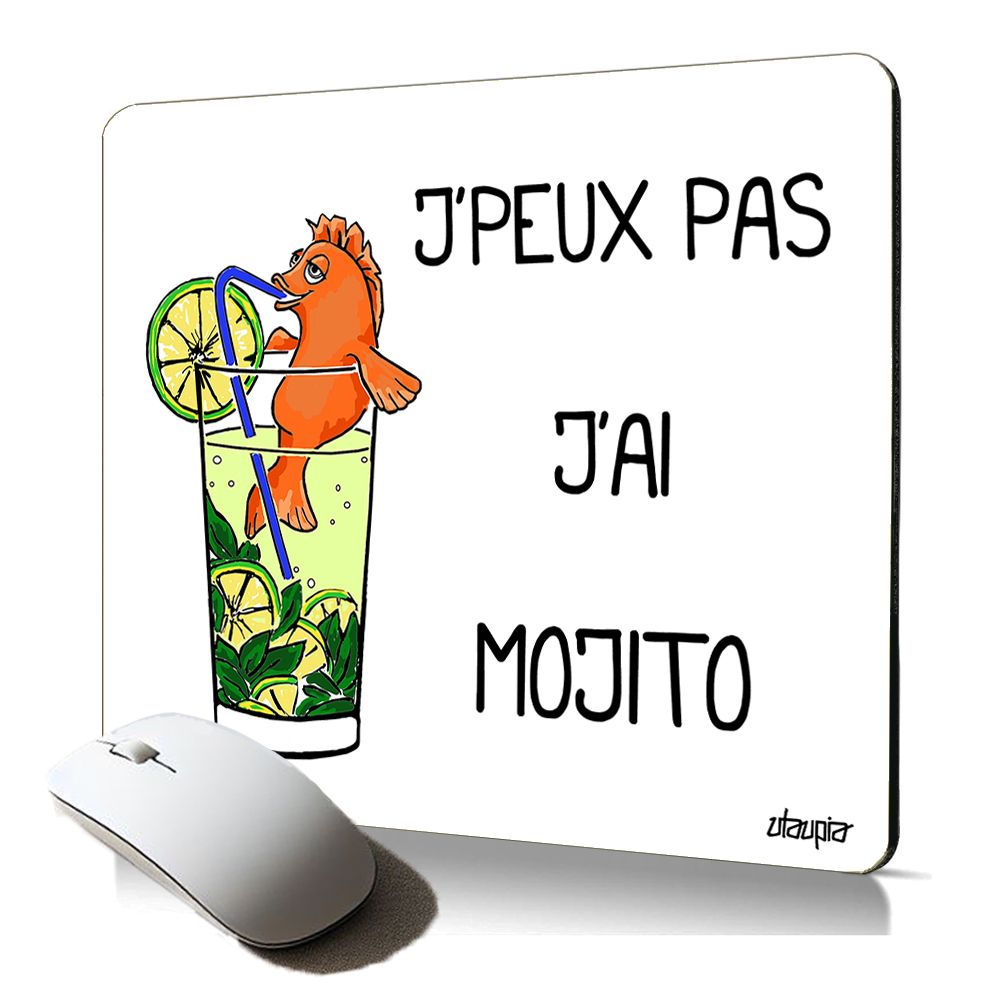 Manta para ratón suave Utaupia - Mojito Aperitivo Regalo Cómico