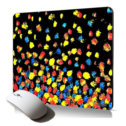 Utaupia Soft Mouse Pad with Confetti Dot Pattern, Orange
