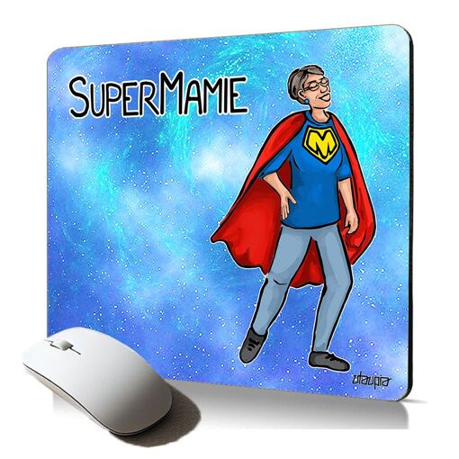 Tapis de souris souple Utaupia - Super Mamie Humour Cadeau