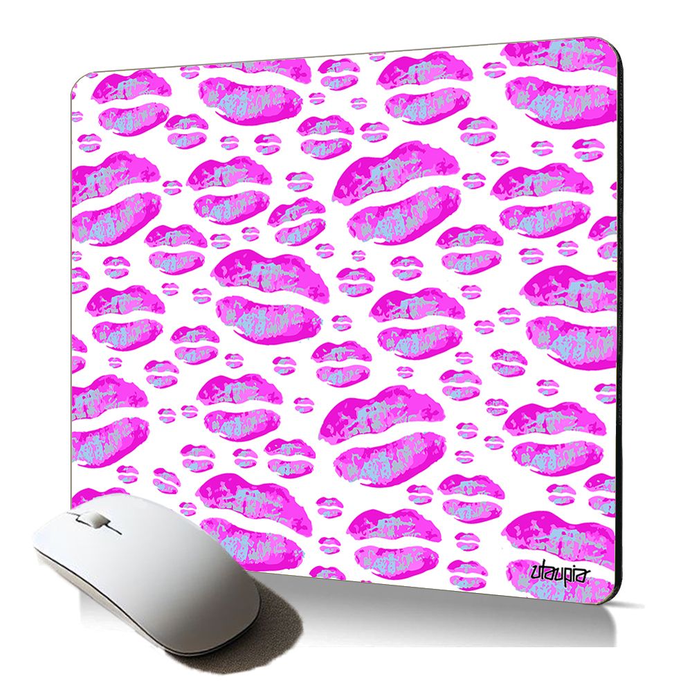 Tapis de souris souple Utaupia Rose Glamour avec motif fantaisie - tapis de souris durable pour gaming et travail