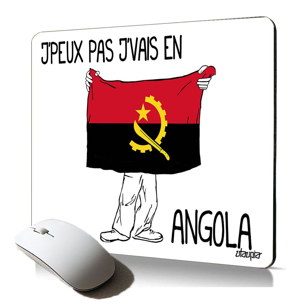 Utaupia Soft Mousepad - Angola Football Humor Flag
