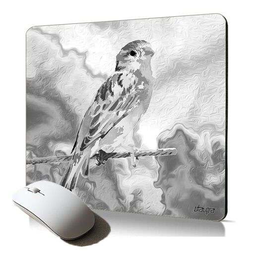 Utaupia Soft Mouse Pad - Bird Nature Print, Small Sparrow, Ergonomic Gaming Keyboard Art