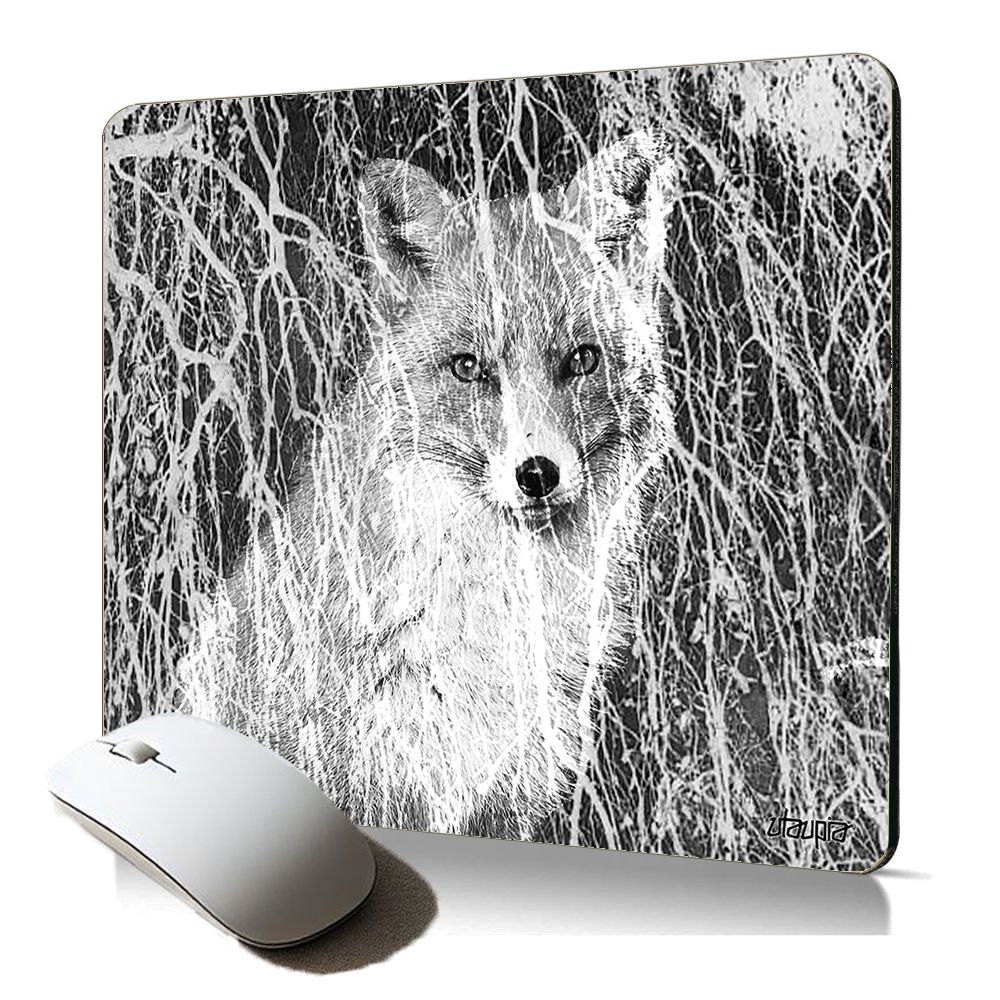 Tapis de souris souple Utaupia Renard des Forêts - Cadeau artistique nature