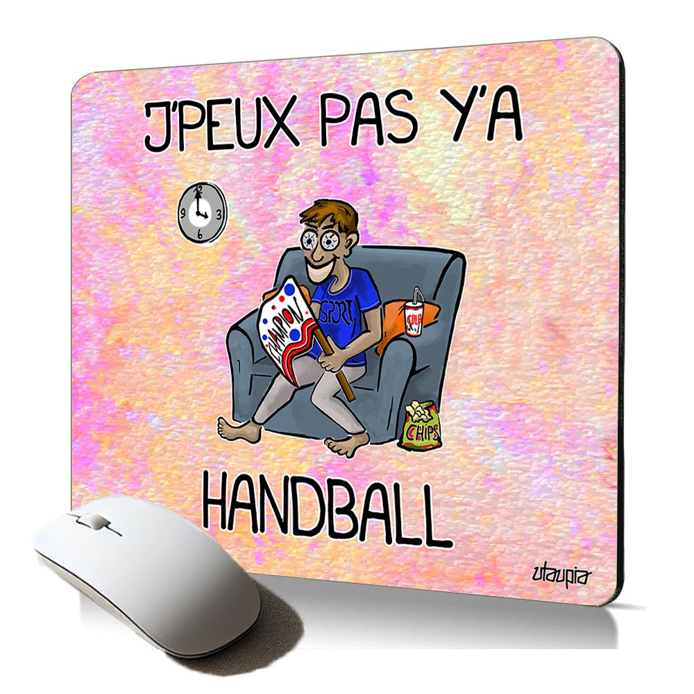 Tapis de souris souple Utaupia avec motif handball