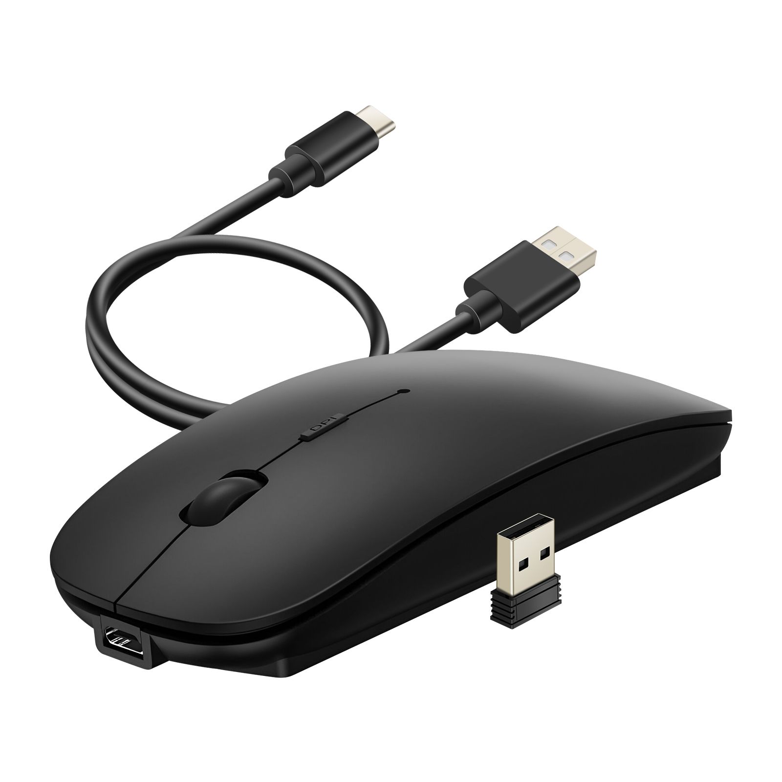 Ratón inalámbrico Wiwu 2.4G y adaptador USB
