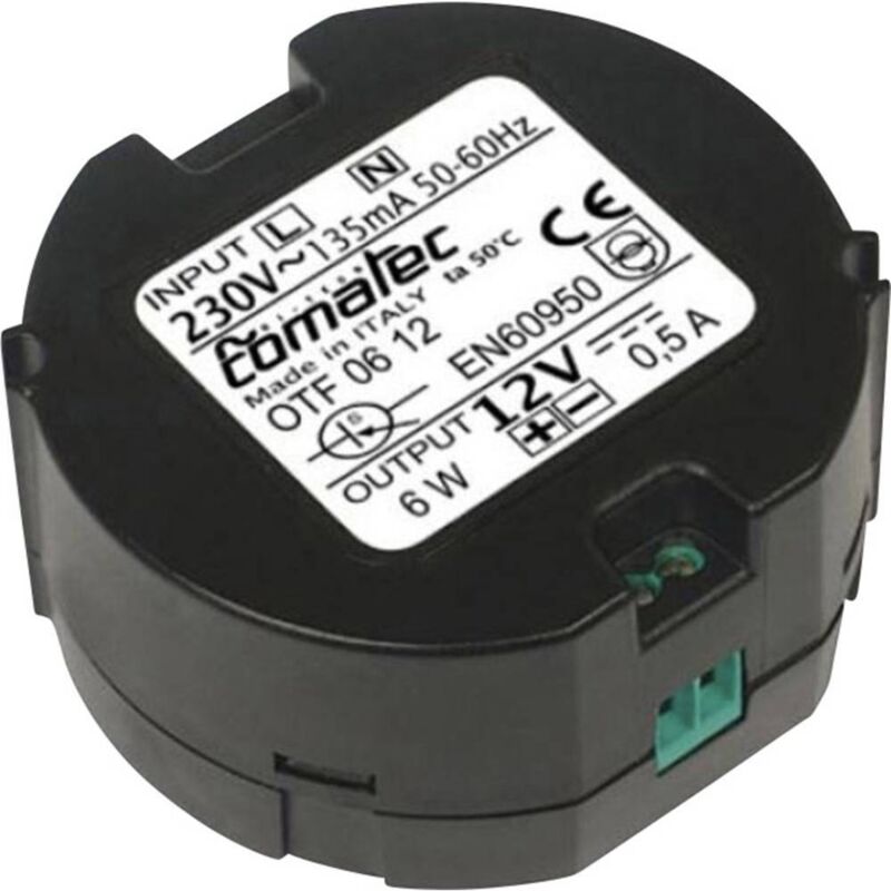 Comatec OTTO Mini Power Supply, 6W, 12V DC, 0.5A, for European Derivation Boxes